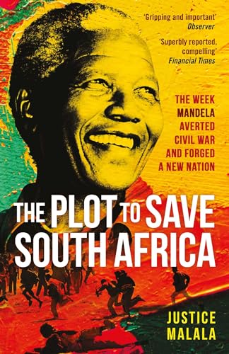 Book cover featuring Nelson Mandela’s portrait and text about saving South Africa.
