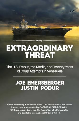 Book cover: “Extraordinary Threat” depicting a warship against a stormy sky.