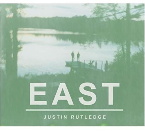 CD cover for Justin Rutledge’s “East” with a lakeside landscape.