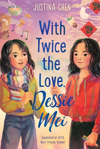 Book cover featuring two young women with dark hair against a pastel background.