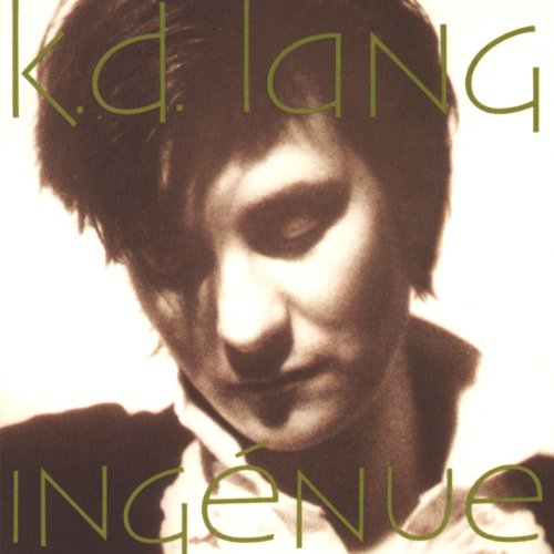 K.d. lang album cover, "Ingenue," featuring a close-up portrait.