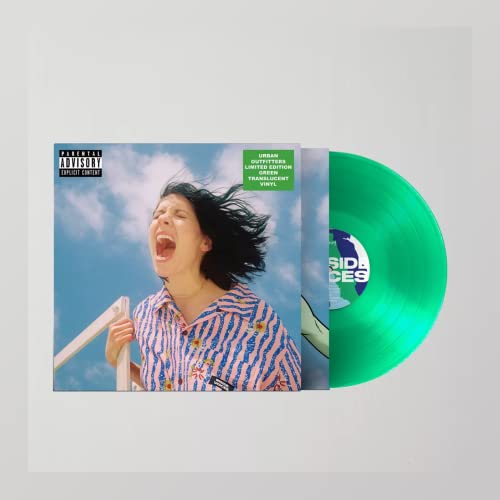 K.flay vinyl record with green translucent disc and album cover art.