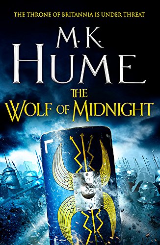 Book cover: “The Wolf of Midnight” with a shield and army scene.