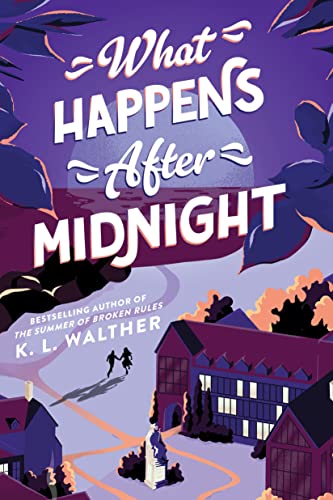 Book cover: "What Happens After Midnight" with silhouettes and houses.