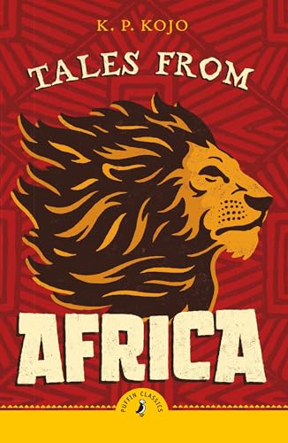 Book cover: "Tales from Africa" with a lion illustration.
