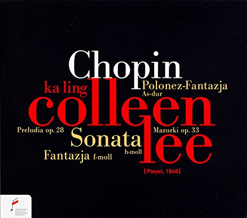 "CD cover with 'Chopin Colleen Lee' in red and white text on a black background."