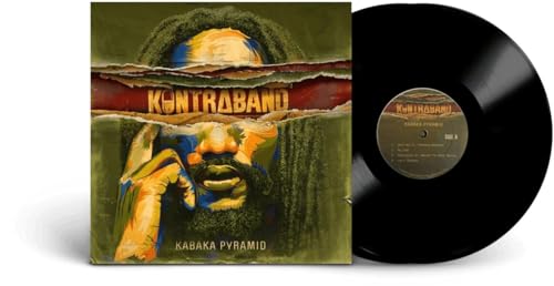 Kabaka Pyramid's "Kontraband" black vinyl record with illustrated album cover.