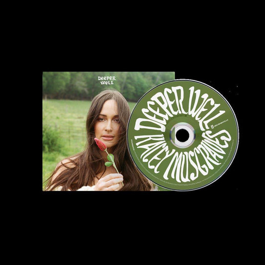 Kacey Musgraves Deeper Well CD featuring a portrait of the artist against a field.
