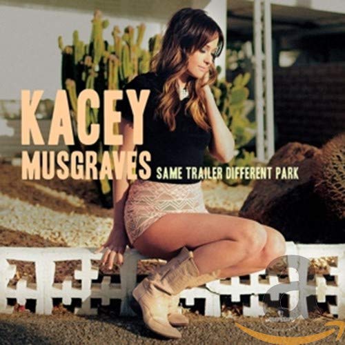 Kacey Musgraves album cover featuring a young woman in denim shorts and boots.