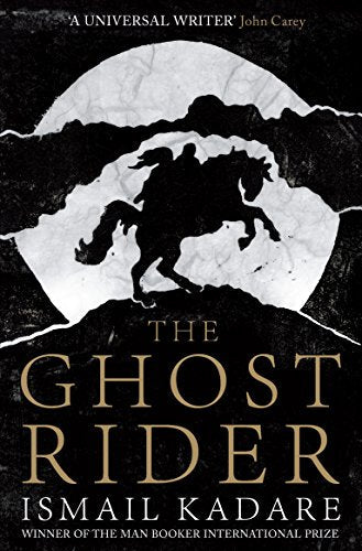 Book cover: Silhouette of a rider on horseback against a full moon.