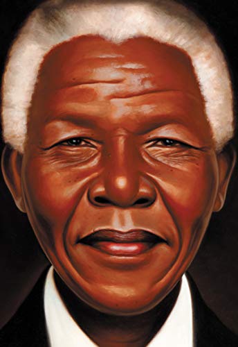 Close-up portrait of Nelson Mandela with a gentle expression.