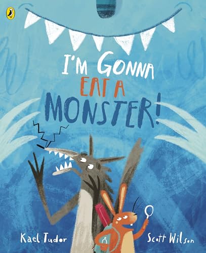 Blue cover with a monster, rabbit, and the title "I'm Gonna Eat a Monster!".