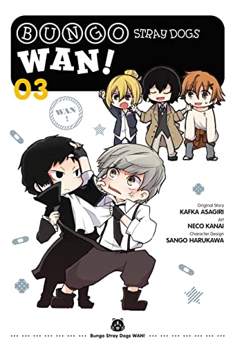 Bungo Stray Dogs Wan! Vol. 03" manga cover with chibi character art.