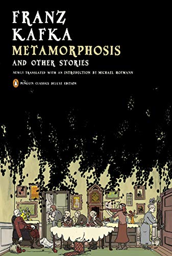 Book cover of Metamorphosis and Other Stories by Franz Kafka with an illustrated interior scene.