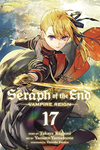 Manga volume 17 cover featuring a blonde girl with a sword, “Seraph of the End.”