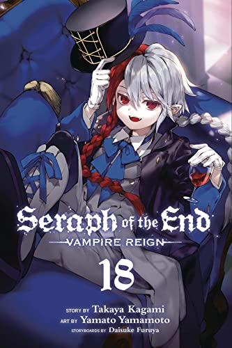 Cover of "Seraph of the End Vol. 18" manga, featuring a silver-haired character.