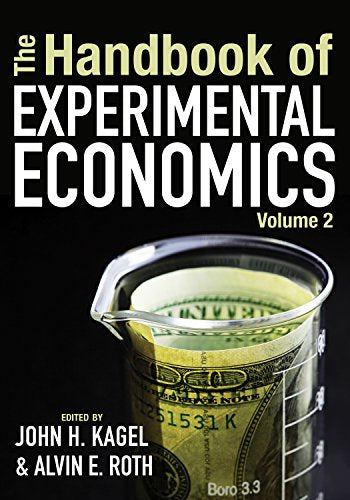 Book cover: “The Handbook of Experimental Economics, Volume Two” with money in a beaker.
