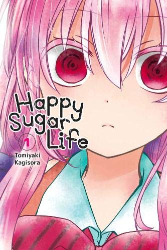 Manga cover: girl with long pink hair and large red eyes.