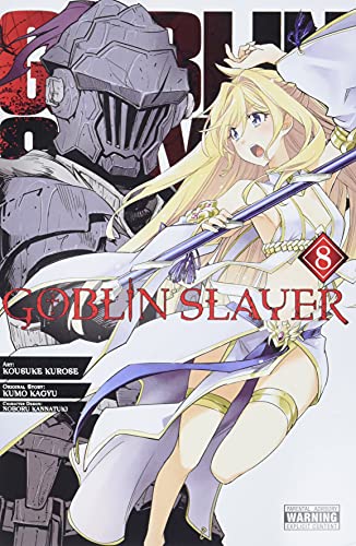 Manga volume 8 cover featuring Goblin Slayer and a priestess in armor.