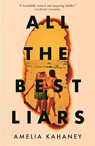Book cover: "All the Best Liars" with two women on a beach.
