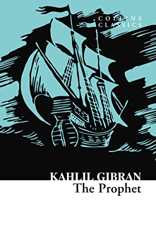 Book cover of "The Prophet" by Kahlil Gibran with a ship illustration.