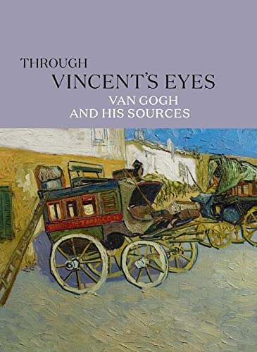 Book cover: "Through Vincent's Eyes" with Van Gogh's painting of a carriage.