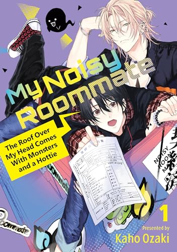 Manga cover featuring two young men and a small ghost-like figure.
