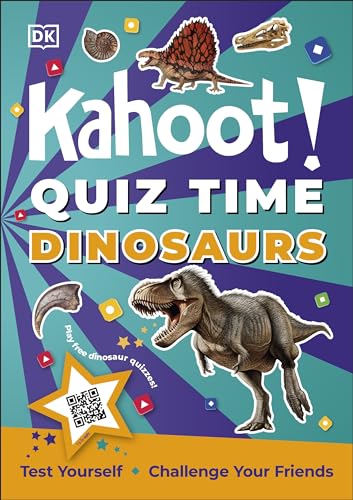 Book cover featuring dinosaurs and the "Kahoot! Quiz Time" title.