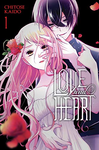Manga cover: two characters embracing, with roses, titled "Love & Heart.