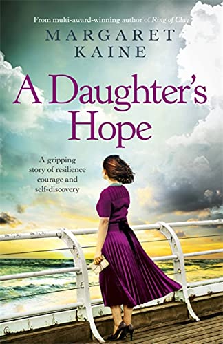 Book cover: woman on pier looking at sea, dramatic sky.