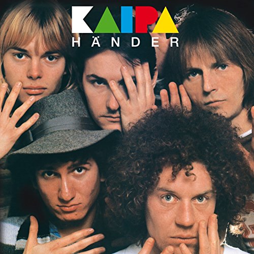 Album cover for Kaipa’s “Händer (Remaster)” featuring five musicians.