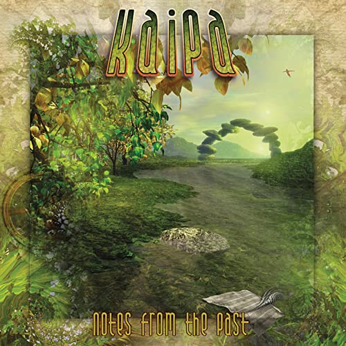 Album cover for Kaipa’s “Notes From The Past” with a lush, green landscape.