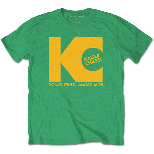 Red t-shirt with large black "K" and "Kaiser Chiefs" text graphic.