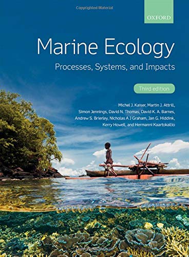Book cover: "Marine Ecology" with ocean scene and author names listed.