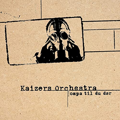Vinyl record cover: black and white illustration of a person in a gas mask.