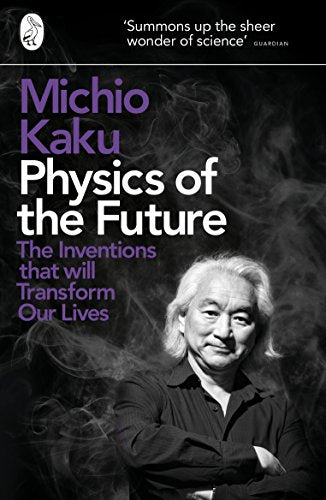 Book cover for Physics of the Future by Michio Kaku with his portrait.