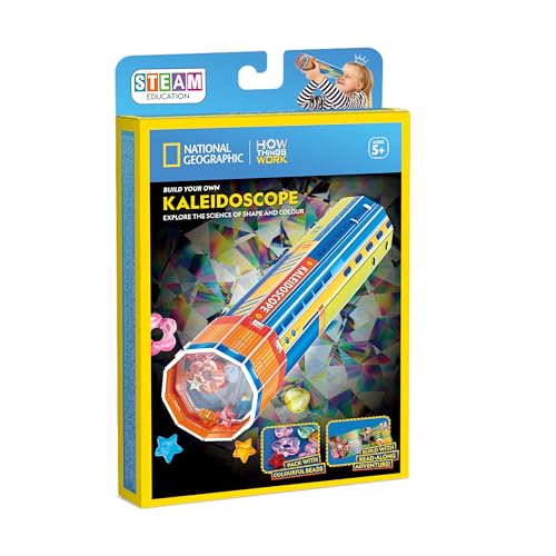 Box for a "Kaleidoscope - How Things Work" building kit with colorful beads.
