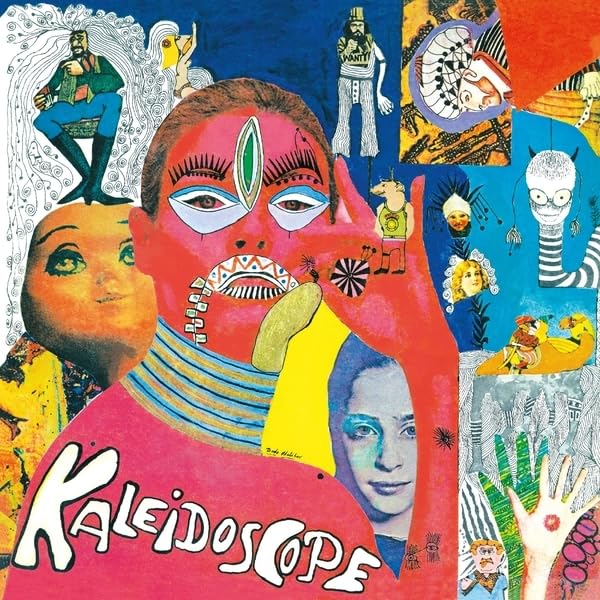 Colorful collage album cover for Kaleidoscope, featuring faces and abstract shapes.