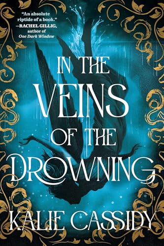 Book cover: silhouette of a falling figure in blue, ornate gold frame.