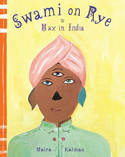 Book cover: illustrated face with three eyes and a pink turban.