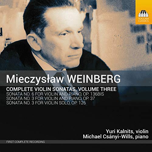 CD cover featuring portrait of composer Mieczysław Weinberg and track listing.