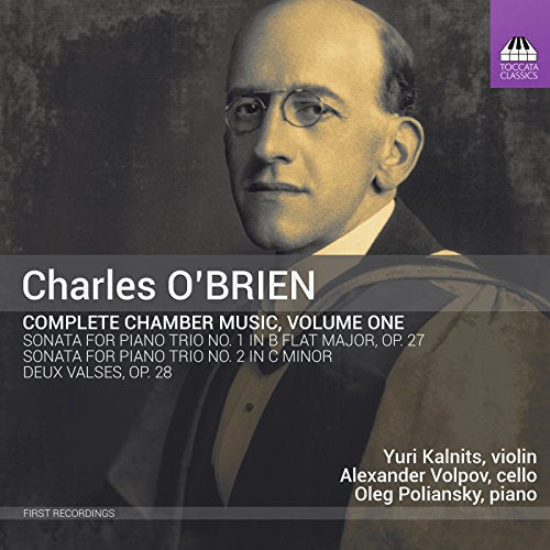 CD cover featuring a portrait of composer Charles O’Brien in black and white.