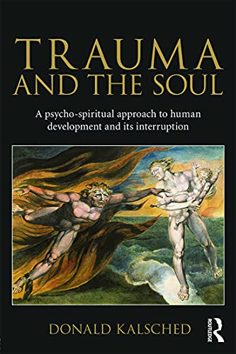Book cover: “Trauma and the Soul” with Renaissance-style painting of figures.