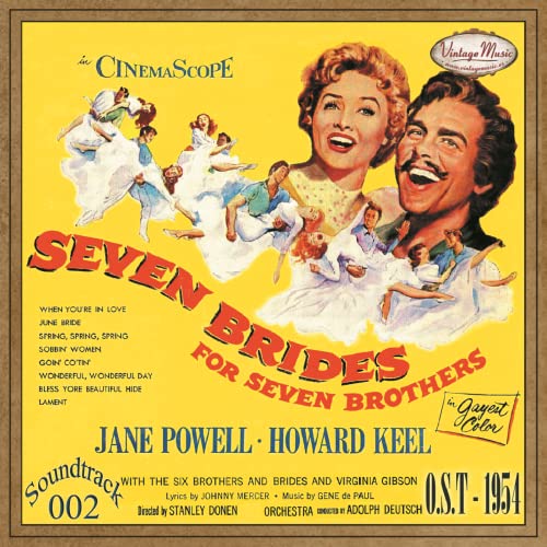 “Seven Brides for Seven Brothers” soundtrack CD cover with Jane Powell and Howard Keel.