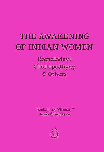 Bright pink book cover with white text: “The Awakening of Indian Women.”