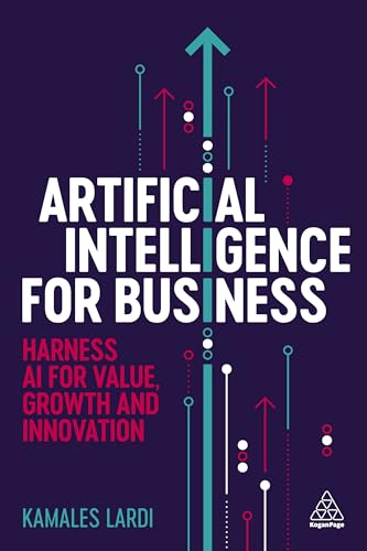 Book cover: “Artificial Intelligence for Business” with abstract graphic elements.