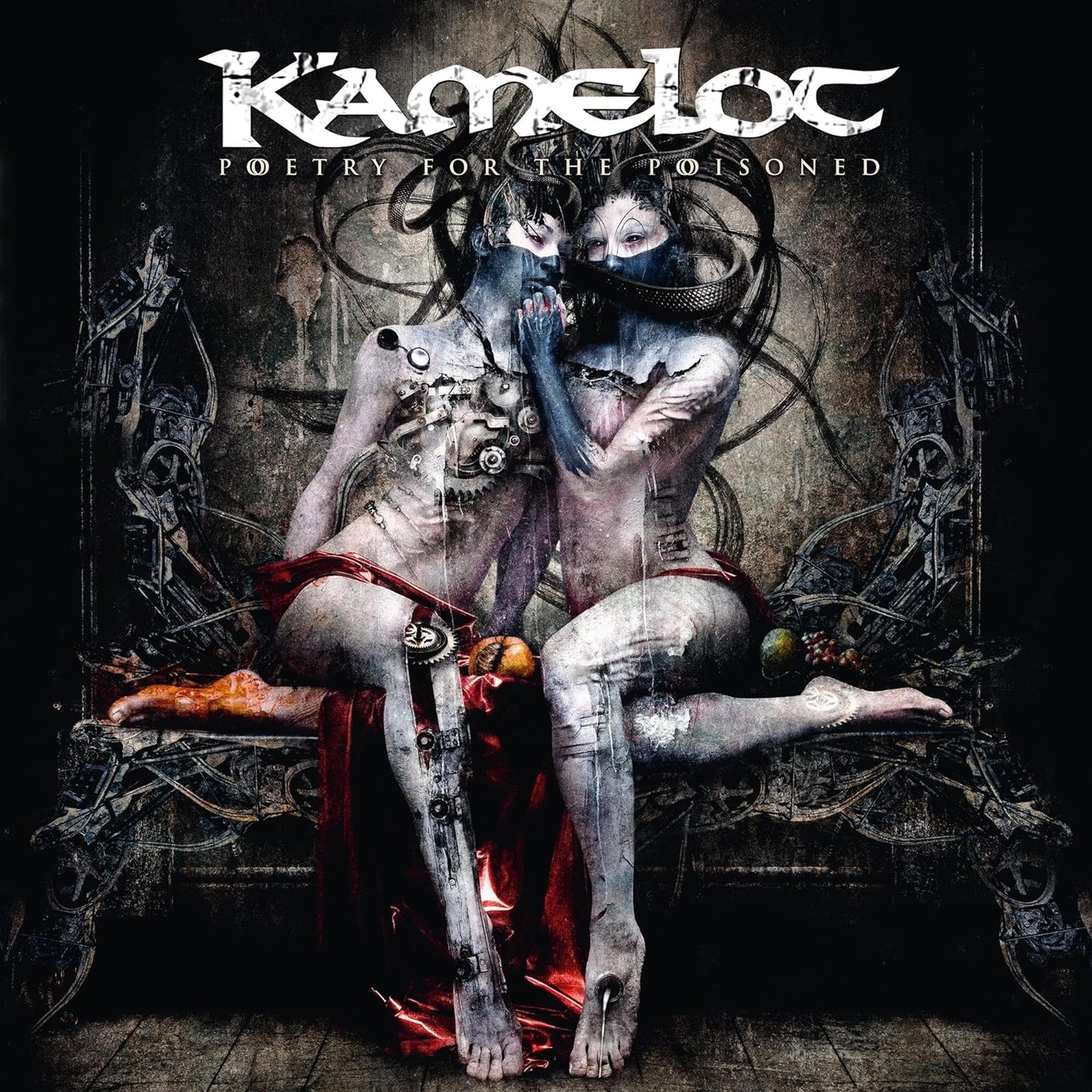 Kamelot album cover: dark, gothic illustration of two figures entwined.