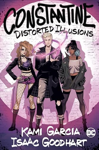 Comic book cover featuring three characters standing before a white circle and brick wall.