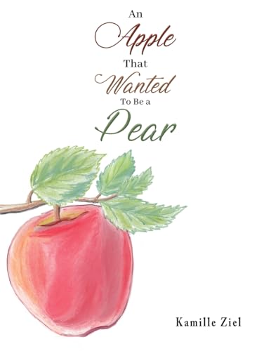 Book cover with a watercolor painting of a red apple and green leaves.