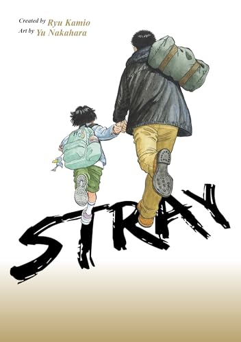 Two figures walking away, holding hands, with the title "Stray" below.